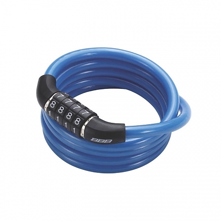 Замок BBL-65 Bicylelock CodeFix (8mm x 120mm) coil cable blue(2015)